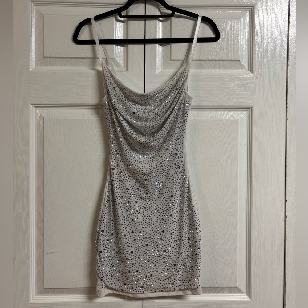 Rhinestone Bedazzled Mini Dress